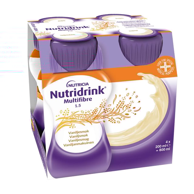 Nutridrink Multi Fibre Vaniljsmak 4 x 200 ml