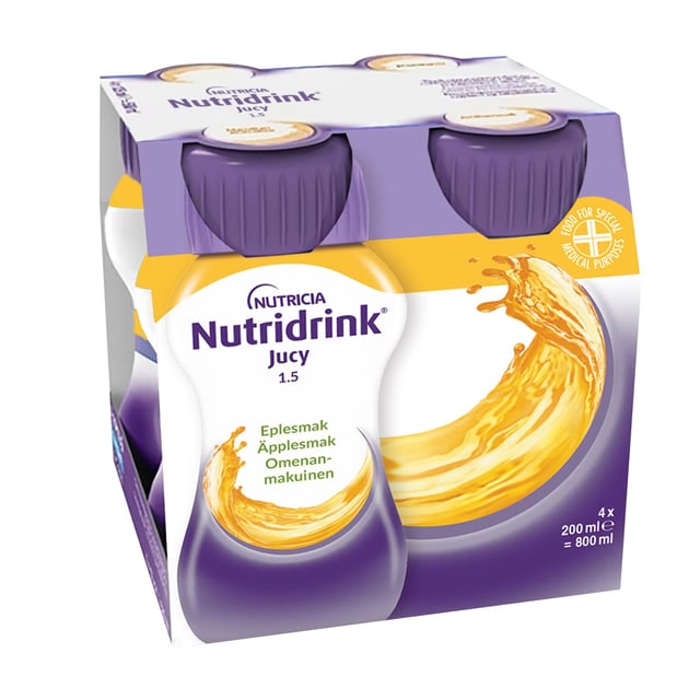 Nutridrink Jucy Äpplesmak 4 x 200 ml