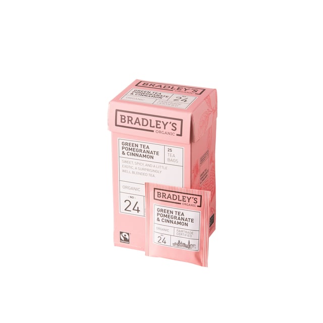 Bradley's Organic Green Tea Pomegranate & Cinnamon