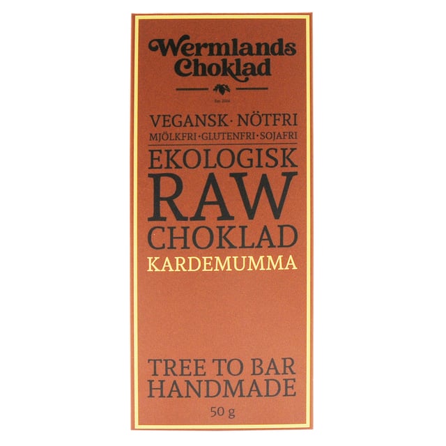 Wermlands Choklad Rawchoklad Kardemumma 50 g
