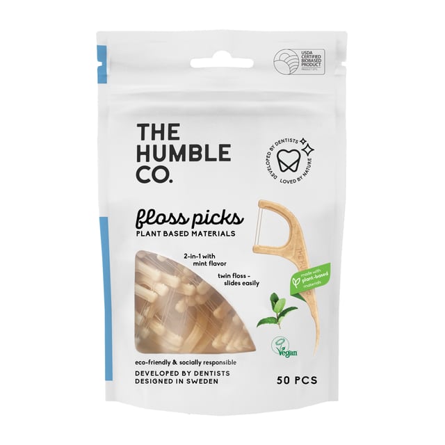 The Humble Co. Floss Picks Original Tandtrådsbyglar Mint 50 st