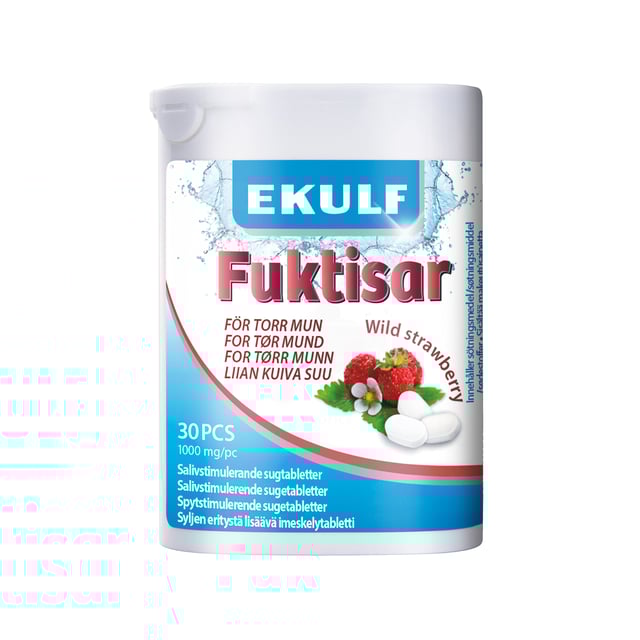 Ekulf Fuktisar Wild Strawberry 30 sugtabletter