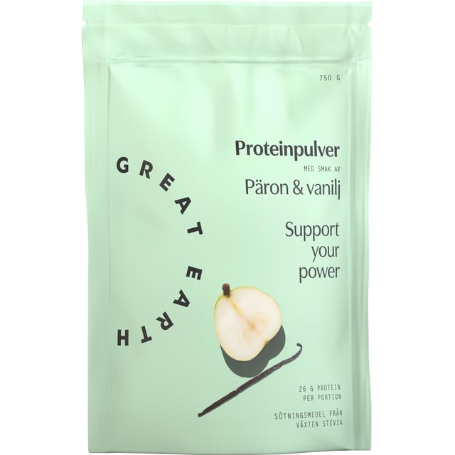 Great Earth Proteinpulver Päron & Vanilj 750 g