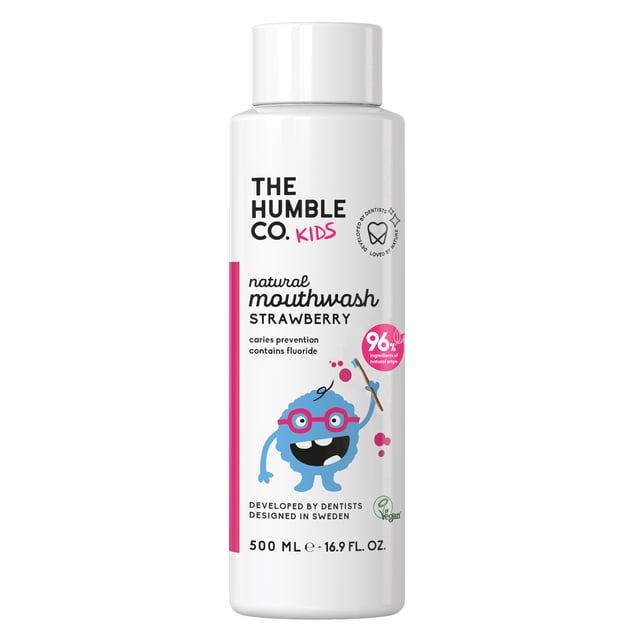 The Humble Co. Kids Natural Munskölj Strawberry 500 ml