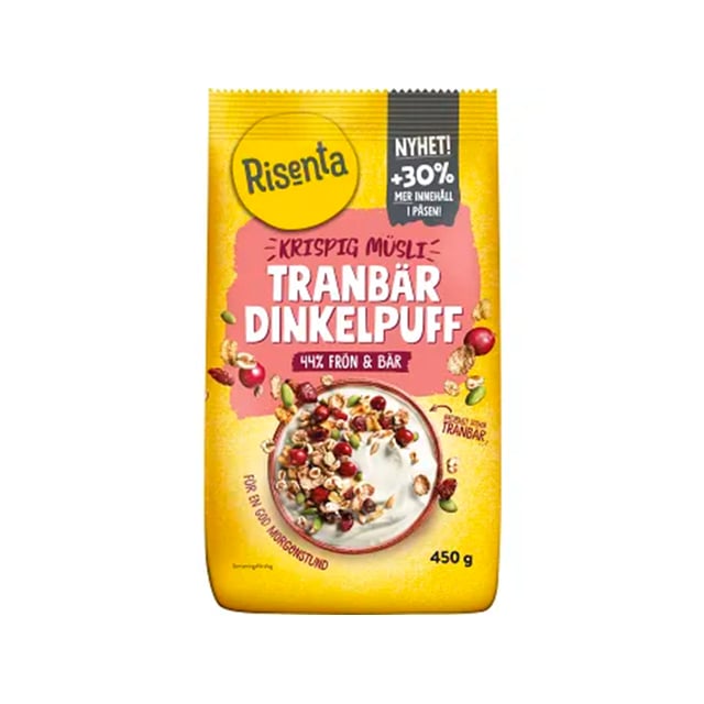 Risenta Krispig Müsli Tranbär 450 g