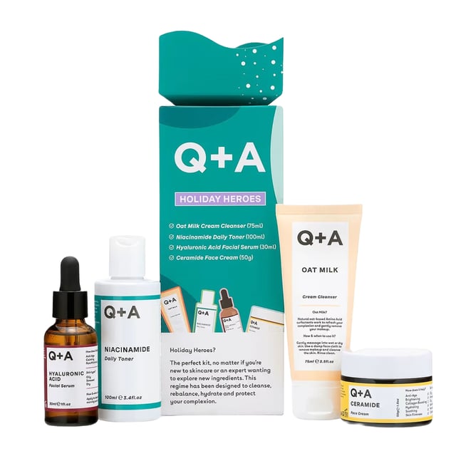 Q+A Holiday Heroes Skincare Gift Set