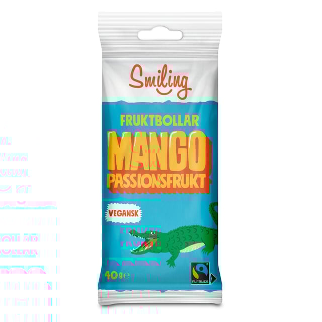 Smiling Fruktbollar Mango & Passionsfrukt 40 g
