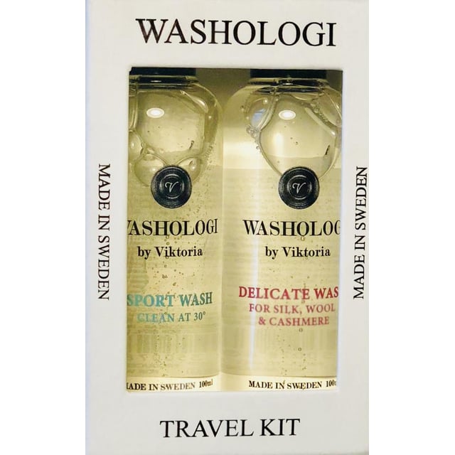 Washologi Reseförpackning Tvättmedel Sport & Fintvätt 2x100ml