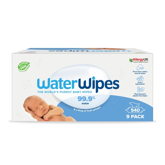 WaterWipes Våtservett Plastfri Big Pack 9 x 60 st