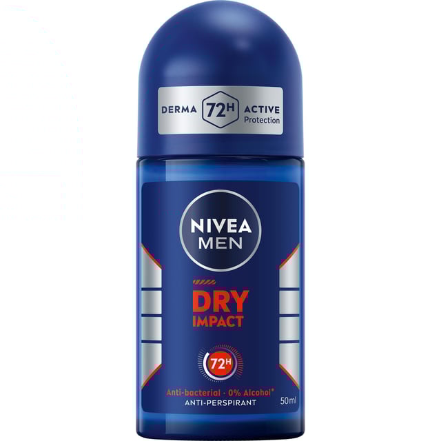NIVEA MEN Antiperspirant Deo Dry Impact Roll On 50 ml | Hudvård - Hudvård för män - Kroppsvård för män - Deodorant | Apoteka