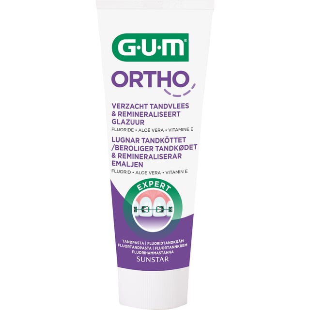 GUM Ortho Fluorid Tandkräm 75 ml | Munvård - Tandkräm | Apoteka