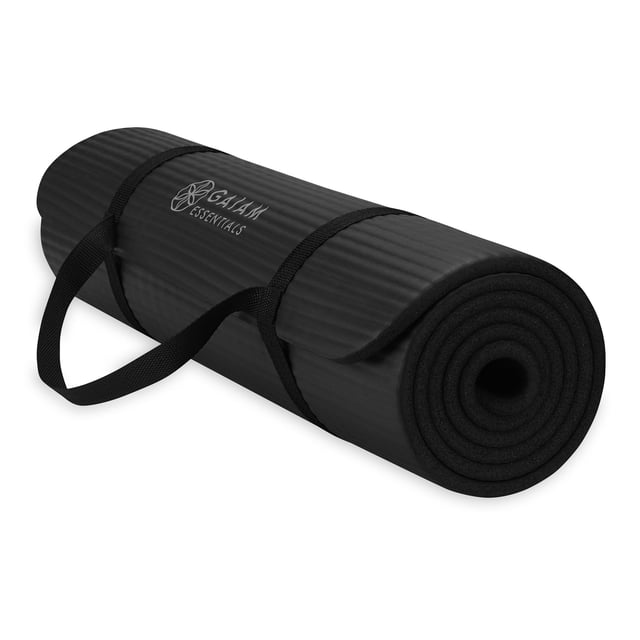 Gaiam Essentials Fitness Mat Black 10 mm | Träning - Yoga,Träning - Träningsredskap | Apoteka