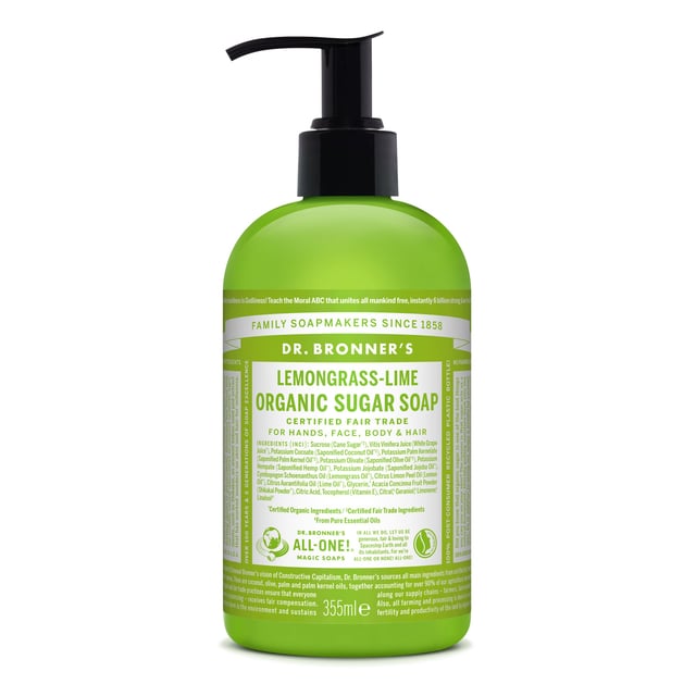 Dr Bronner Lemongrass Lime Organic Sugar Soap 355 ml