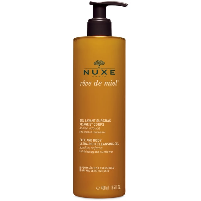 NUXE Reve de Miel Face & Body Cleansing Gel 400 ml | Hudvård - Kroppsvård - Bad & dusch - Duschkräm & duschtvål,Hudvård - Ansiktsvård - Ansiktsrengöring - Rengöringsgel | Apoteka