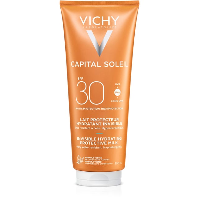 Vichy Capital Soleil Invisible Hydrating SPF30 Protective Milk 300 ml | Hudvård - Solskydd - Solskydd för kroppen,Hudvård - Solskydd - Solskydd för ansikte | Apoteka