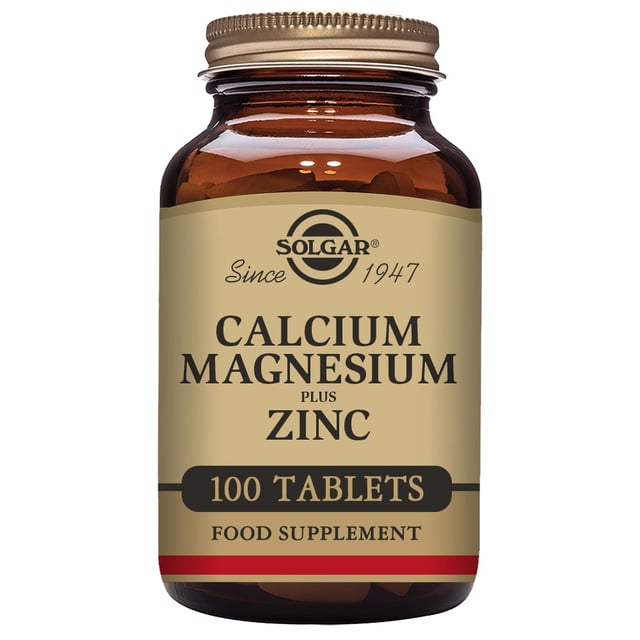 Solgar Calcium Magnesium Plus Zinc 100 tabletter | Vitaminer & kosttillskott - Vitaminer & mineraler - Kalcium,Vitaminer & kosttillskott - Vitaminer & mineraler - Zink,Vitaminer & kosttillskott - Vitaminer & mineraler - Magnesium,Vitaminer & kosttillskott - Leder & muskler | Apoteka