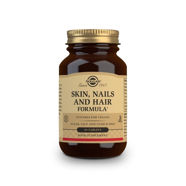 Solgar Skin Nails & Hair 60 st | Vitaminer & kosttillskott - Vitaminer & mineraler - Zink,Vitaminer & kosttillskott - Vitaminer & mineraler - C-vitamin,Vitaminer & kosttillskott - Hud, hår & naglar | Apoteka