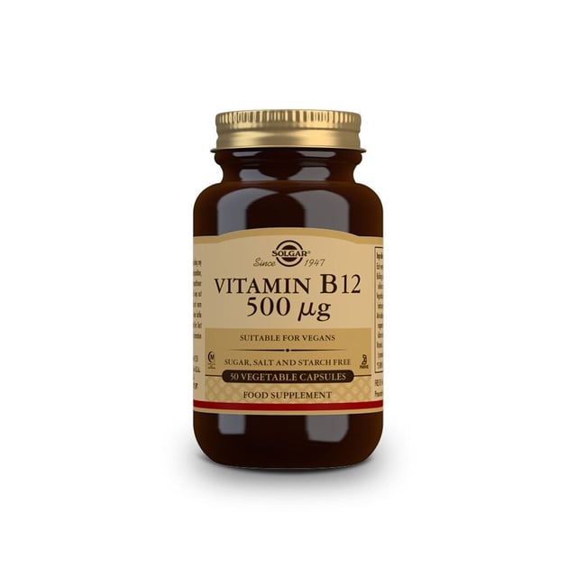 Solgar Vitamin B12 500 ug | Vitaminer & kosttillskott - Vitaminer & mineraler - B-vitaminer - Vitamin B12 Kobalamin,Vitaminer & kosttillskott - Kosttillskott för veganer & vegetarianer | Apoteka
