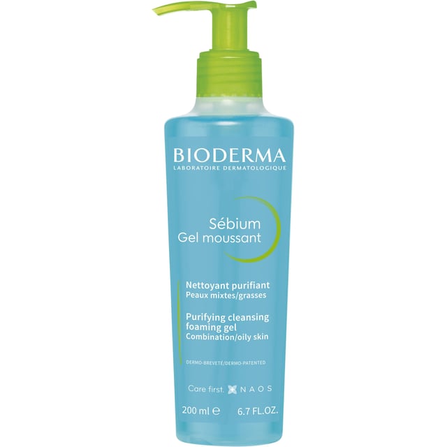 Bioderma Sebium Foaming Cleansing Gel 200ml | Hudvård - Hudvård för män - Ansiktsvård för män - Ansiktsrengöring,Hudvård - Ansiktsvård - Ansiktsrengöring - Rengöringsgel | Apoteka