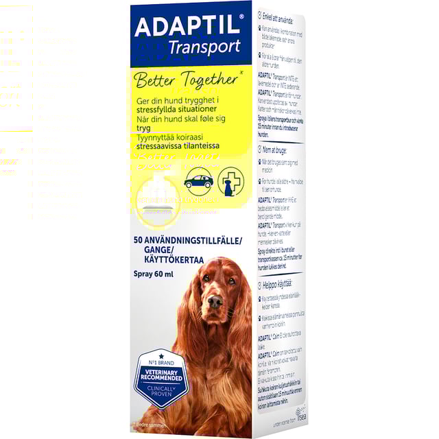 Adaptil Transport Spray 60 ml | Djur - Rädsla & oro - Lugnande för hund | Apoteka