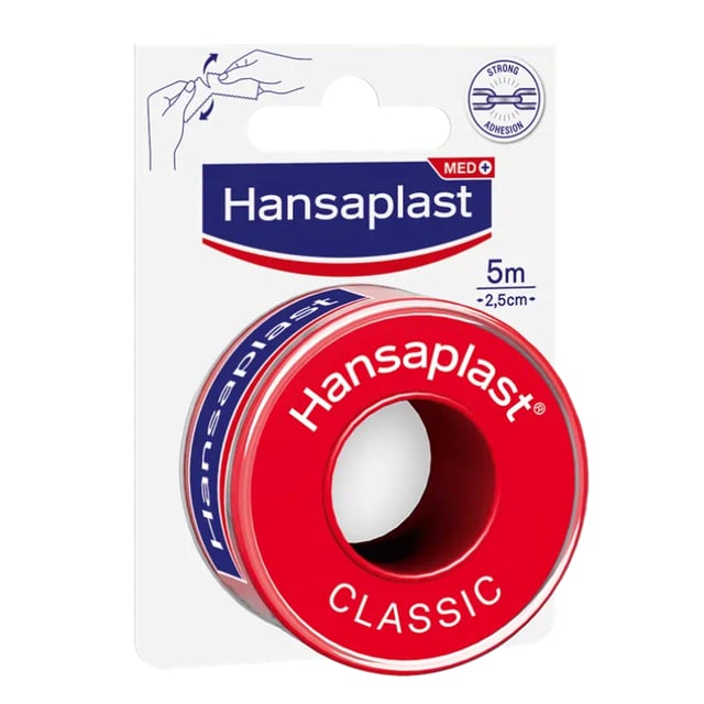 Hansaplast Fixeringstejp Classic 5m x 2,5 cm 1 st | Sår, bett & stick - Sår - Bandage,Sår, bett & stick - Sår - Förband | Apoteka