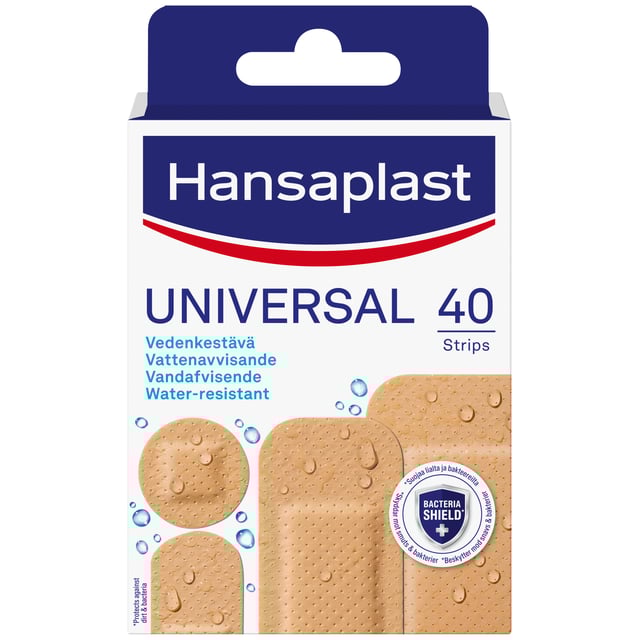 Hansaplast Universal Plåster 40 st | Sår, bett & stick - Sår - Plåster - Barnplåster | Apoteka