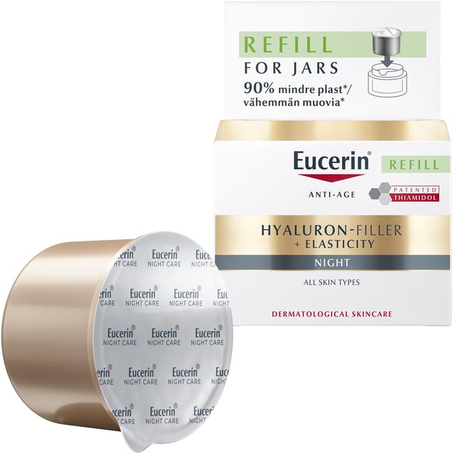 Eucerin Hyaluron-Filler + Elasticity Night Cream Refill 50 ml | Hudvård - Ansiktsvård - Anti-age - Anti-age-kräm,Hudvård - Ansiktsvård - Ansiktskräm - Nattkräm | Apoteka
