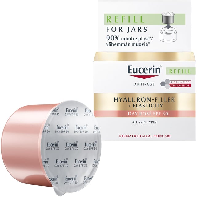 Eucerin Hyaluron-Filler + Elasticity Day Rosé SPF30 Refill 50 ml | Hudvård - Ansiktsvård - Ansiktskräm - Dagkräm med SPF,Hudvård - Ansiktsvård - Anti-age - Anti-age-kräm | Apoteka