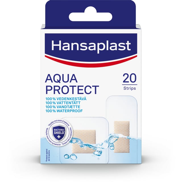 Hansaplast Aqua Protect Plåster 20 st | Sår, bett & stick - Sår - Plåster - Universalplåster | Apoteka