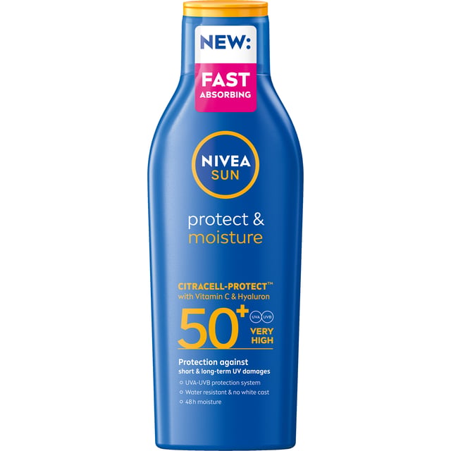 NIVEA SUN Solkräm Protect & Moisture Sun Lotion SPF50+ 200 ml