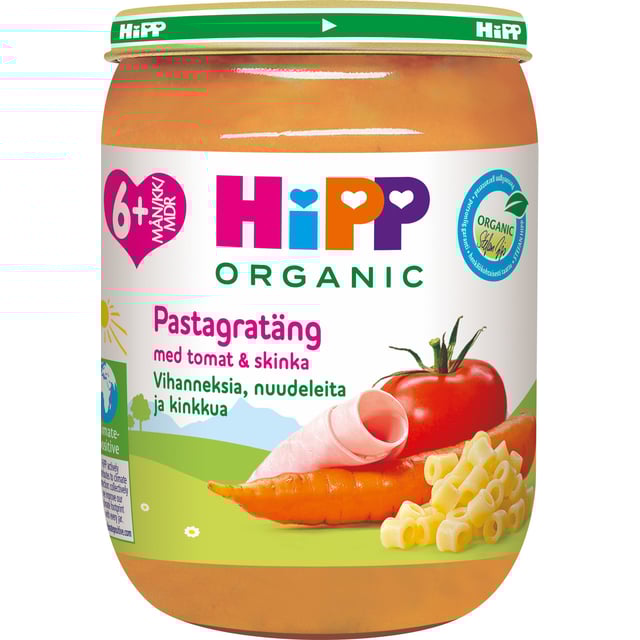 Hipp Pastagratäng med tomat och skinka 6+ månader 190g | Baby, barn & förälder - Barnmat - Barnmat måltid | Apoteka