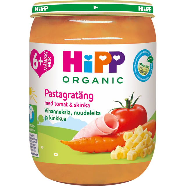 Hipp Pastagratäng med tomat och skinka 6+ månader 190g