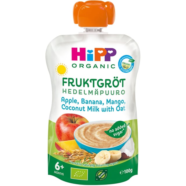 HiPP Klämmis Gröt Äpple Banan & Mango 100g | Baby, barn & förälder - Barnmat - Gröt,Baby, barn & förälder - Barnmat - Klämmisar,Baby, barn & förälder - Barnmat - Barnmat mellanmål | Apoteka