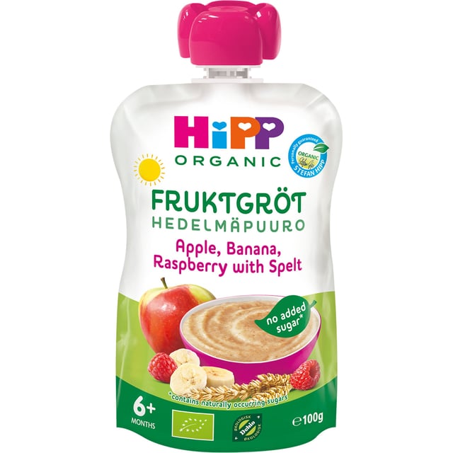 HiPP Klämmis Gröt Äpple Banan & Hallon 100g