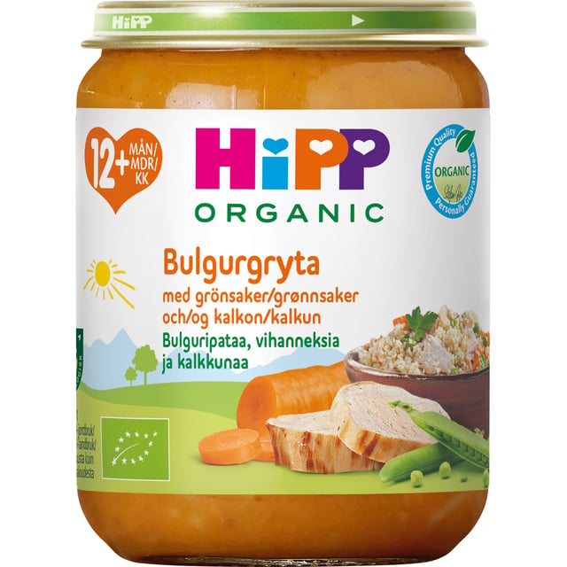 Hipp Bulgur med Grönsaker & Kalkon 12 månader 250 g