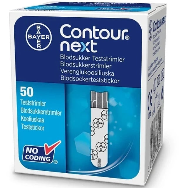 Contour Next Teststickor 50 st | Hjälpmedel & säkerhet - Diabetes - Teststickor & blodsockermätare | Apoteka