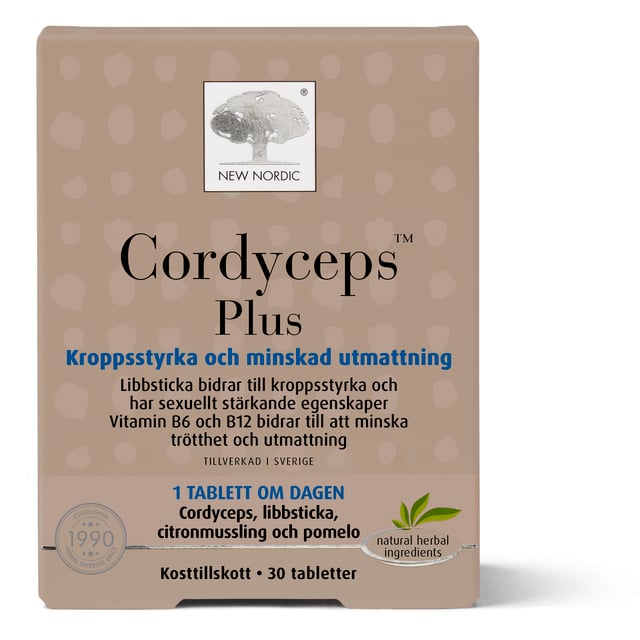 New Nordic Cordyceps Plus 30 tabletter | Vitaminer & kosttillskott - Kosttillskott med svampextrakt | Apoteka