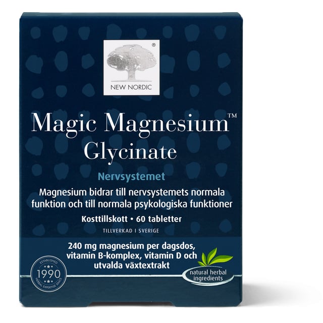 New Nordic Magic Magnesium Glycinate 60 tabletter | Vitaminer & kosttillskott - Vitaminer & mineraler - Magnesium | Apoteka