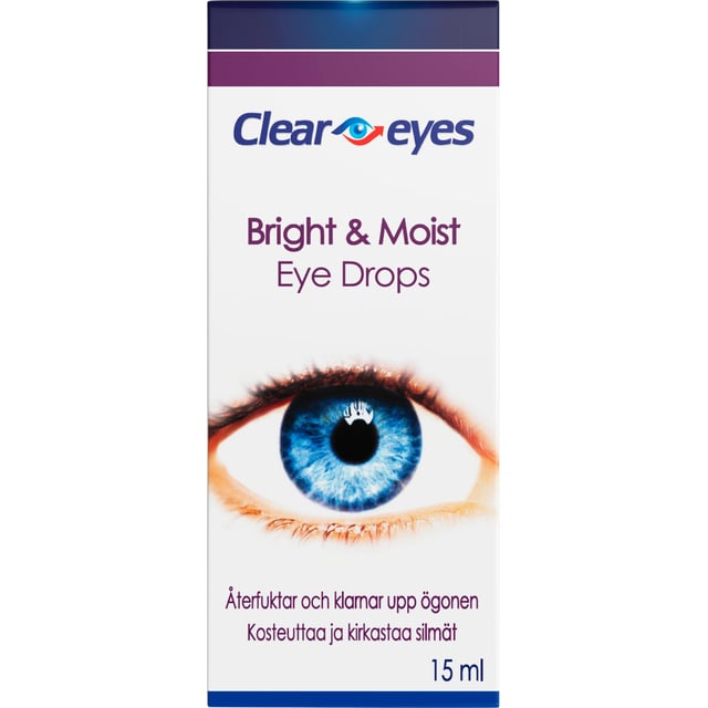 Clear Eyes Bright & Moist 15 ml | Ögon & öron - Ögon - Torra ögon - Smörjande ögondroppar,Ögon & öron - Ögon - Röda & irriterade ögon | Apoteka