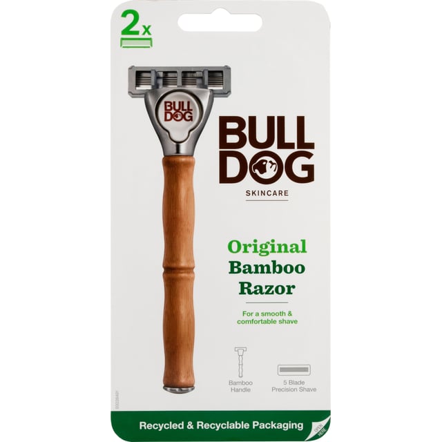 Bulldog Original Bamboo Razor 1 rakhyvel & 2 rakblad | Hudvård - Hudvård för män - Skäggvård - Rakhyvel för män,Hudvård - Rakning & hårborttagning - Rakhyvlar | Apoteka