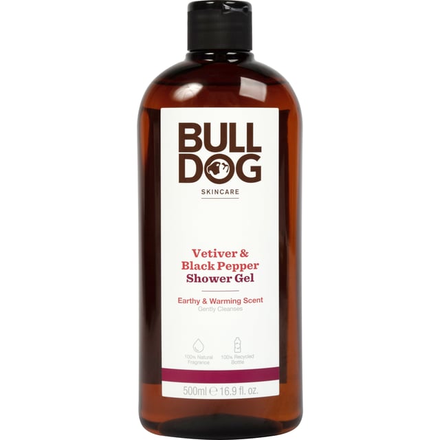 Bulldog Vetiver & Black Pepper Shower Gel 500 ml | Hudvård - Hudvård för män - Kroppsvård för män - Duschtvål & bodylotion,Hudvård - Kroppsvård - Bad & dusch - Duschkräm & duschtvål | Apoteka