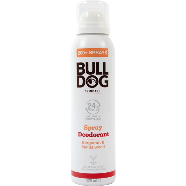 Bulldog Bergamot & Sandalwood Spray Deodorant 125 ml | Hudvård - Hudvård för män - Kroppsvård för män - Deodorant,Hudvård - Kroppsvård - Deodorant | Apoteka