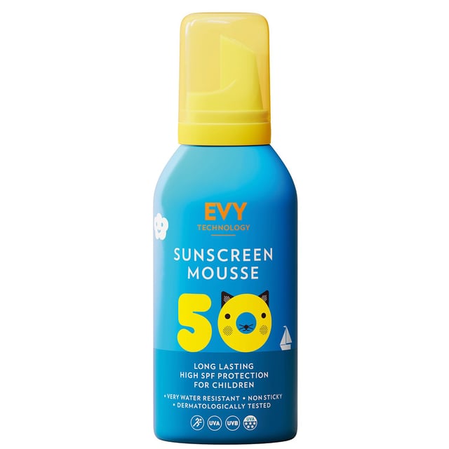 EVY Sunscreen Mousse SPF 50 Kids 150 ml | Hudvård - Solskydd - Solskydd för kroppen,Baby, barn & förälder - Solskydd för barn - Solkräm för barn | Apoteka