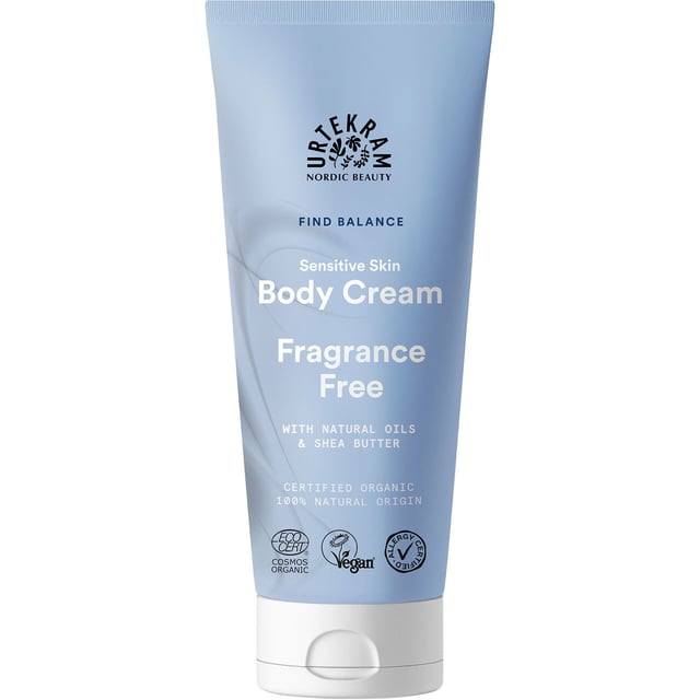 Urtekram Beauty Fragrance Free Sensitive Skin Body Cream 200 ml | Hudvård - Hudvård för män - Kroppsvård för män - Duschtvål & bodylotion,Hudvård - Kroppsvård - Hudkräm & bodylotion | Apoteka