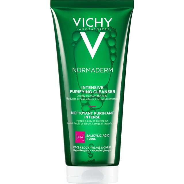 Vichy Normaderm Intensive Purifying Cleanser 200 ml | Hudvård - Ansiktsvård - Ansiktsrengöring - Rengöringsgel,Hudvård - Hudbesvär - Akne - Rengöring för akne | Apoteka