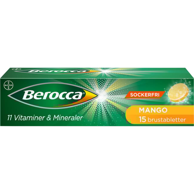 Berocca Energy Mango 15 brustabletter | Vitaminer & kosttillskott - Vitaminer & mineraler - Multivitamin - Multivitaminkomplex,Vitaminer & kosttillskott - Energi & fokus | Apoteka