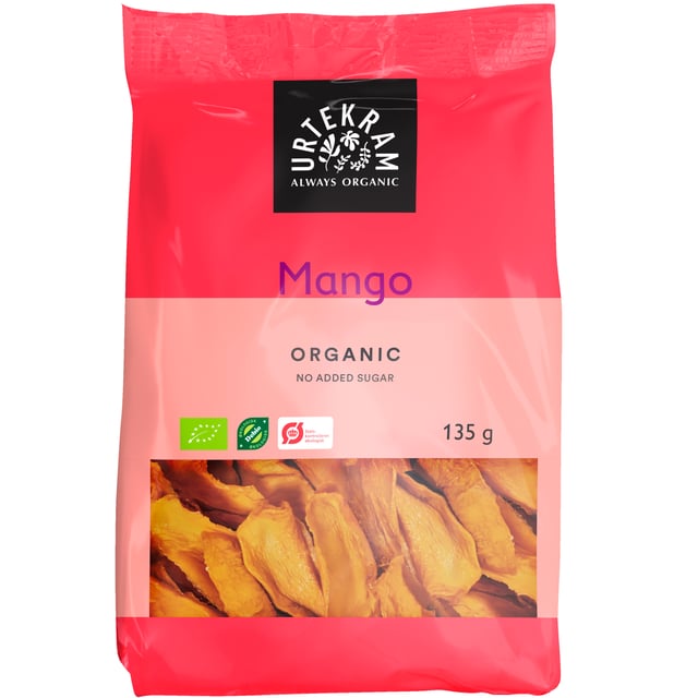 Urtekram Food Mango EKO 135 g | Mat & dryck - Skafferi - Torkad frukt, nötter & frön,Mat & dryck - Snacks & godis - Naturgodis | Apoteka