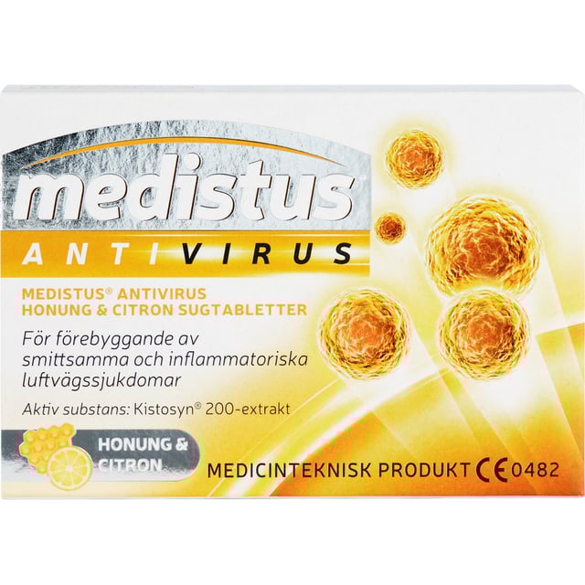 Medistus Antivirus Sugtablett Honung & Citron 10 st | Förkylning - Förebygg förkylning | Apoteka