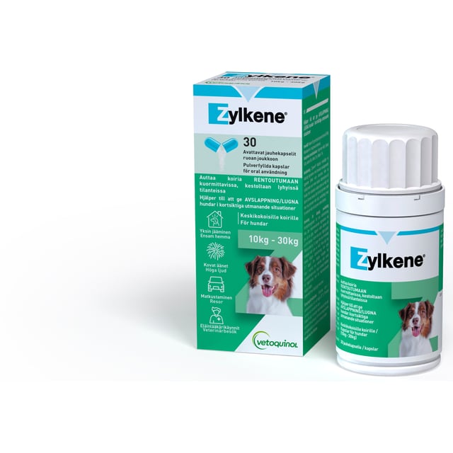 Zylkène Kompletteringsfoder 225 mg 30 kapslar | Djur - Rädsla & oro - Lugnande för hund | Apoteka