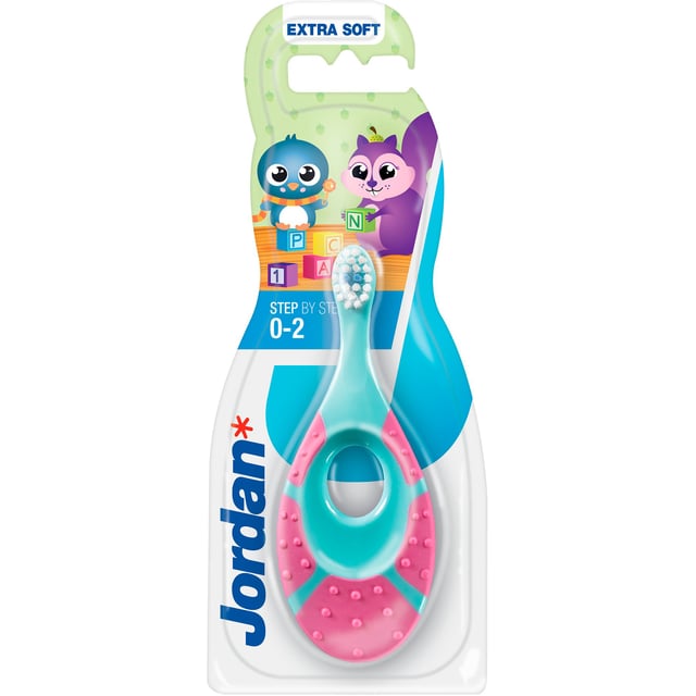 Jordan Tandborste step 0-2 år | Munvård - Tandborste - Manuell tandborste,Baby, barn & förälder - Munvård för barn - Barntandborstar & tandtråd för barn | Apoteka